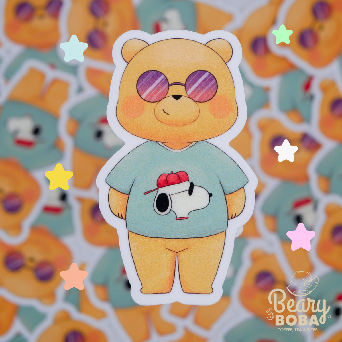 Joe Cool | Beary Snoopy | Weatherproof Sticker