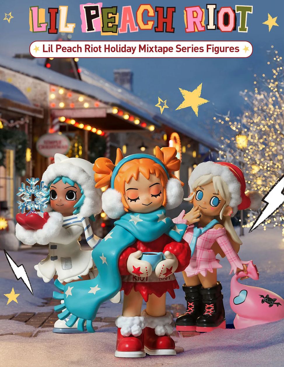 POPMART - Lil Peach Riot Holiday Mixtape Series Figures
