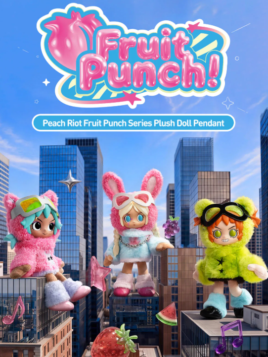 POP MART - Peach Riot Fruit Punch Series Plush Doll Pendant