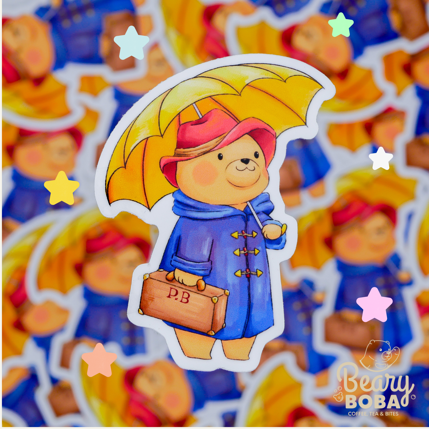 Beary Paddington | Marmalade Bear | Weatherproof Sticker