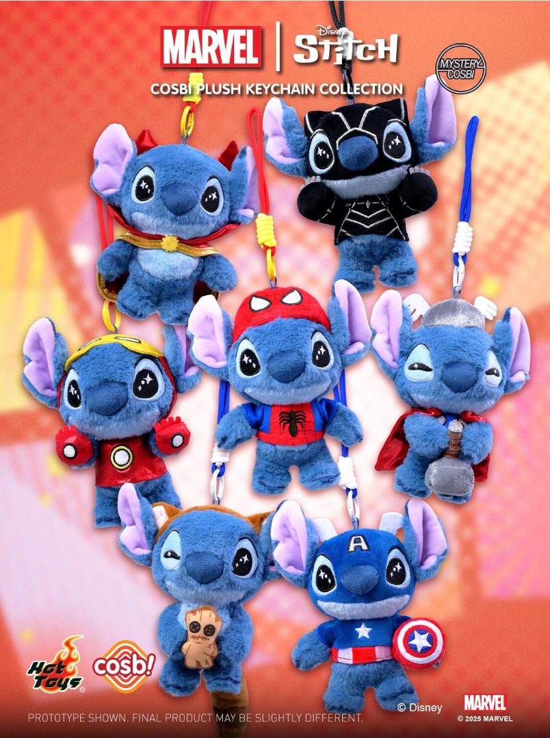 Hot Toys Marvel Stitch Cosbi Plush Keychain Collection