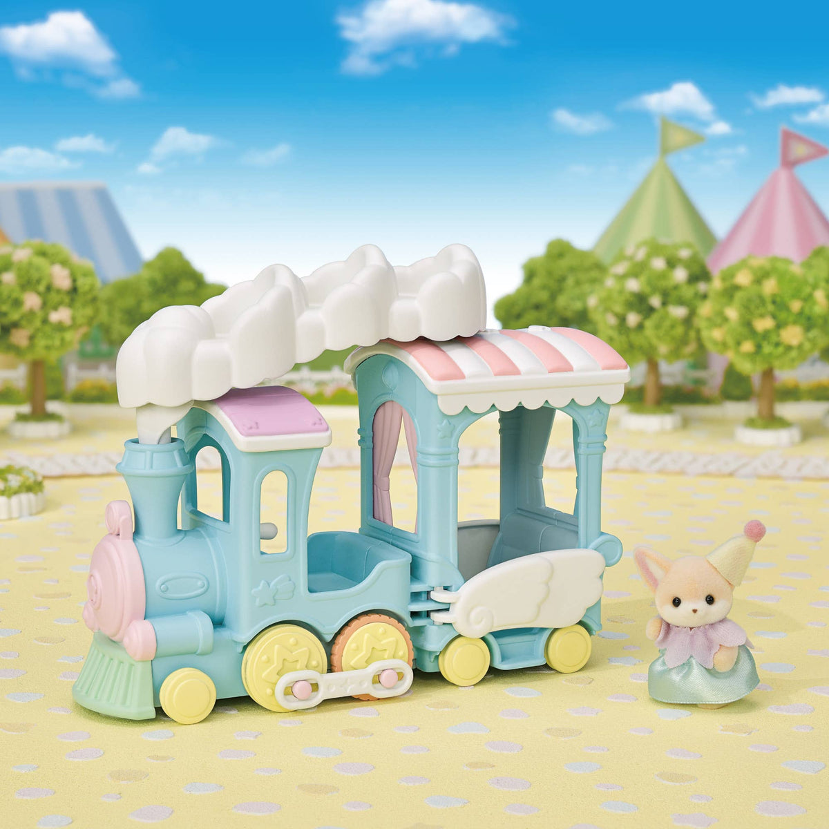 Calico Critters Floating Cloud Rainbow Train, Doll Playset