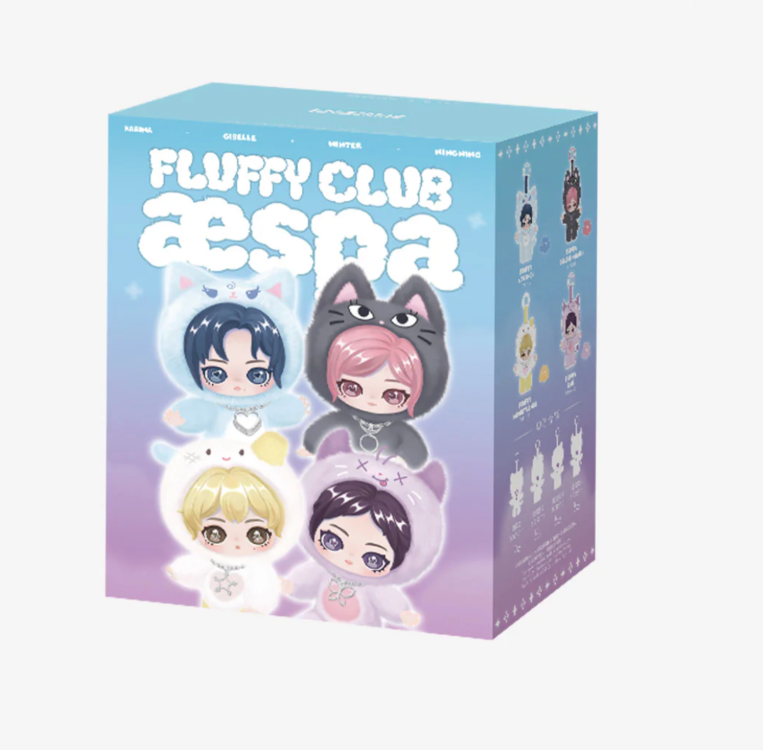 POP MART aespa Fluffy Club Series Vinyl Plush Doll Pendant