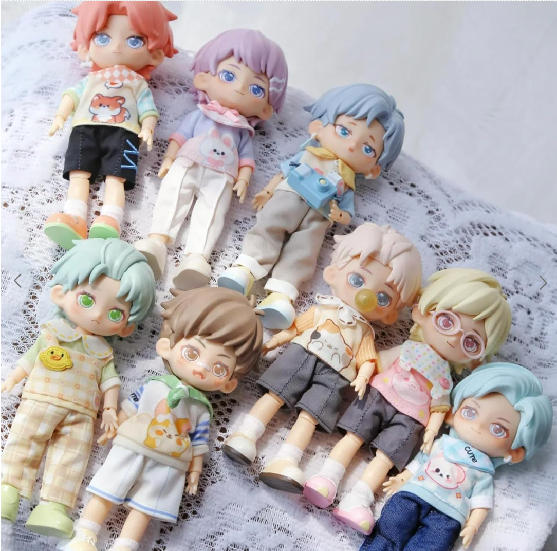 CALEMBOU BJD Blind Box, Kawaii 1/12 Peetsoon Garden Party Series Ball Jointed Doll Collectable Action Figure