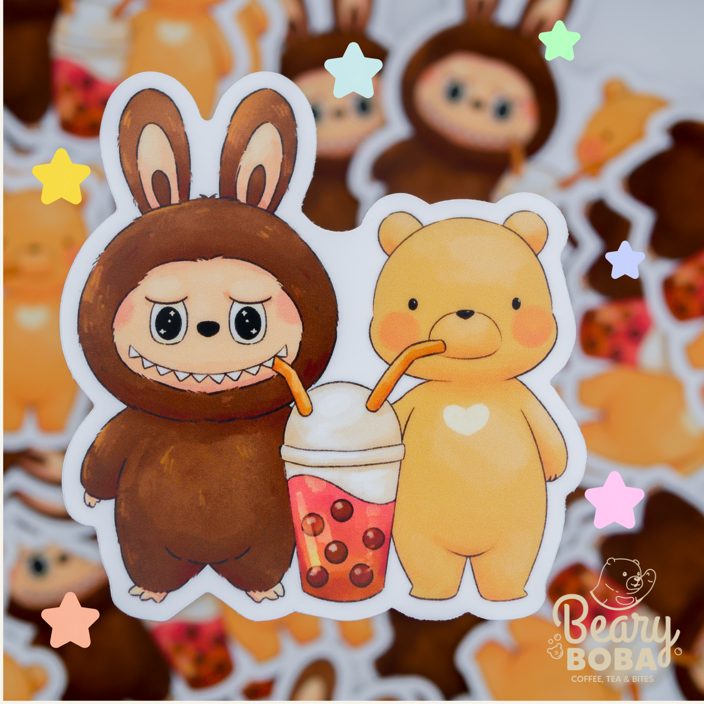 Labubu Beary | BFF the Cute Monster | Weatherproof | Sticker
