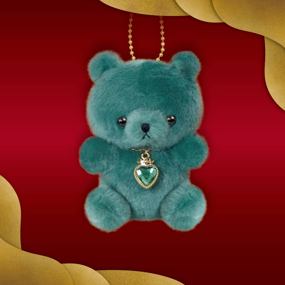 【JAPANESE KEYCHAIN】HAPPY BIRTHCOLOR RICH BEAR HEART CROWN