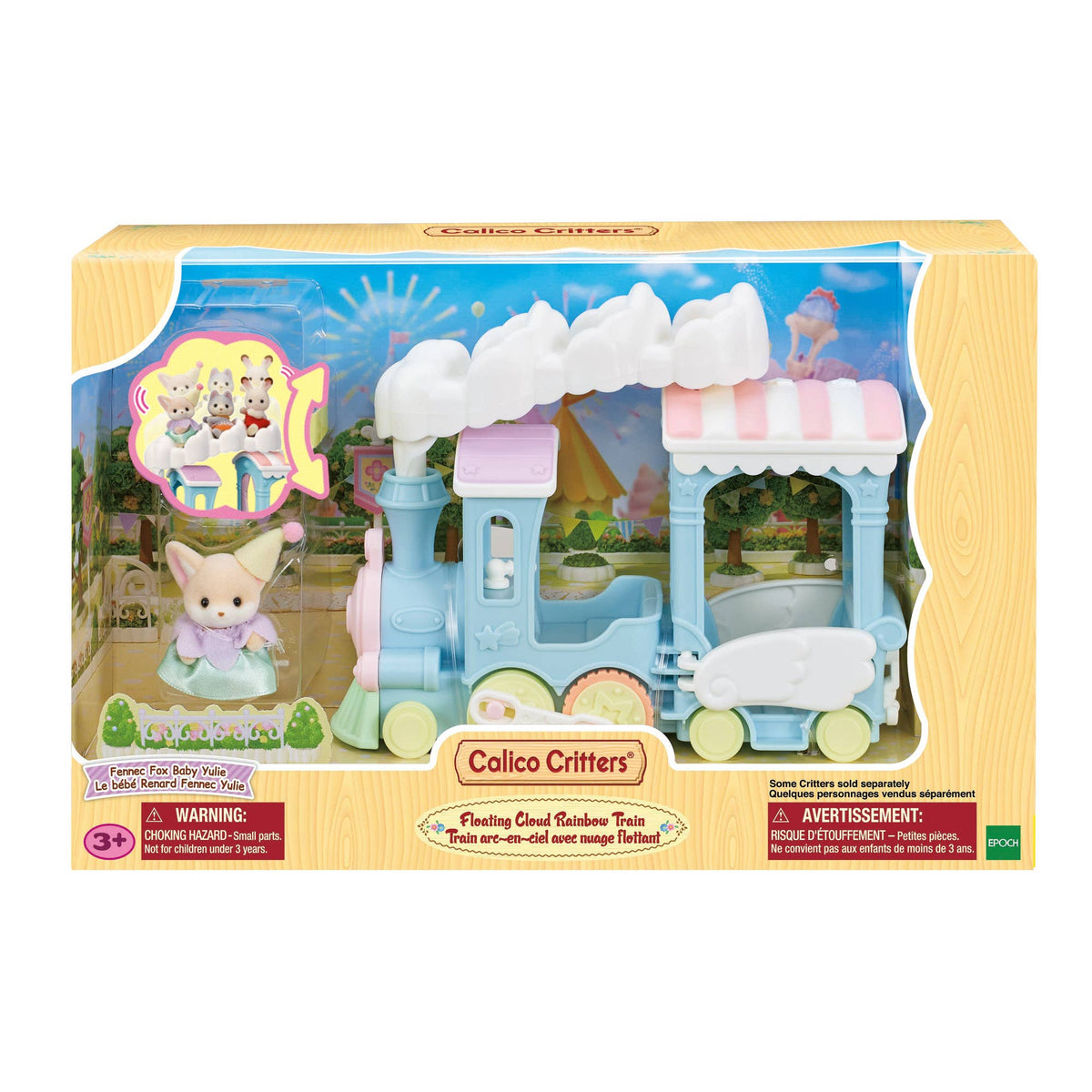 Calico Critters Floating Cloud Rainbow Train, Doll Playset