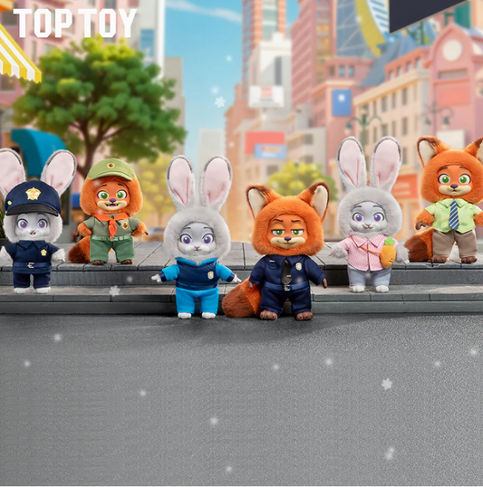 TOP TOY Zootopia Nick Judy Growth Journey Series Vinyl Plush