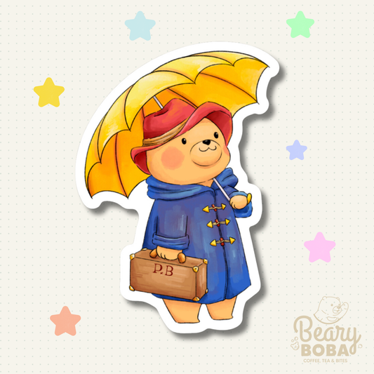 Beary Paddington |  Marmalade Bear | Weatherproof Sticker