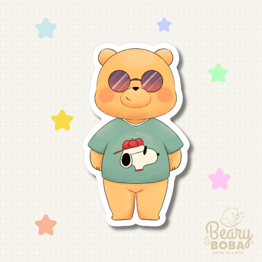 Joe Cool | Beary Snoopy | Weatherproof Sticker