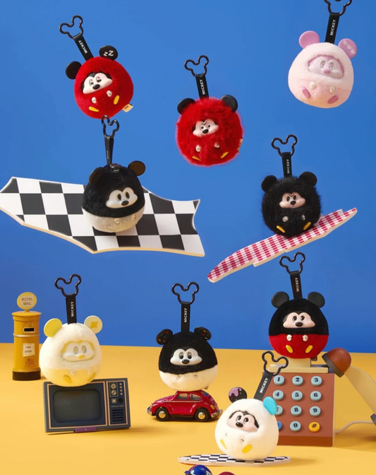 MINISO - Disney Mickey Mouse Fun Crash Vinyl Plush Keychain Series Mystery Blind Box