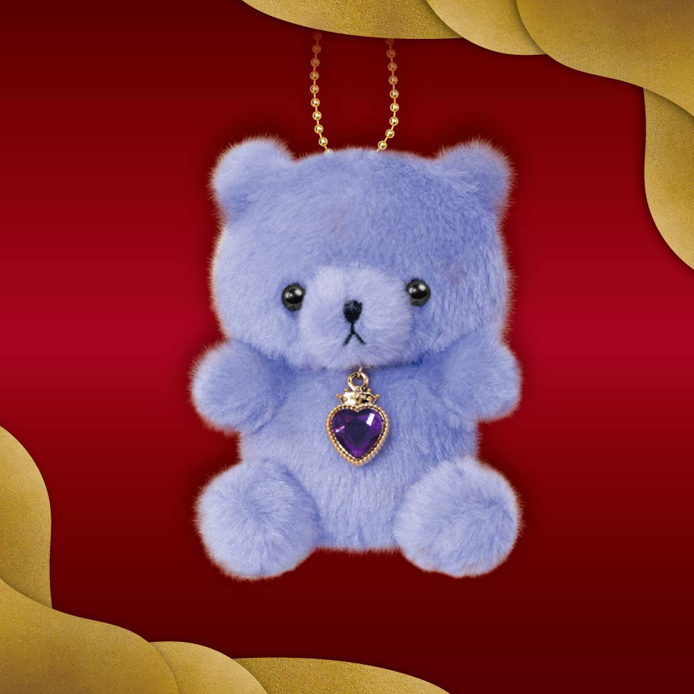 【JAPANESE KEYCHAIN】HAPPY BIRTHCOLOR RICH BEAR HEART CROWN