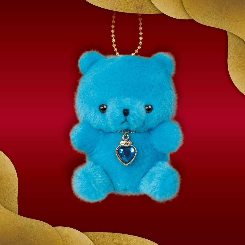 【JAPANESE KEYCHAIN】HAPPY BIRTHCOLOR RICH BEAR HEART CROWN