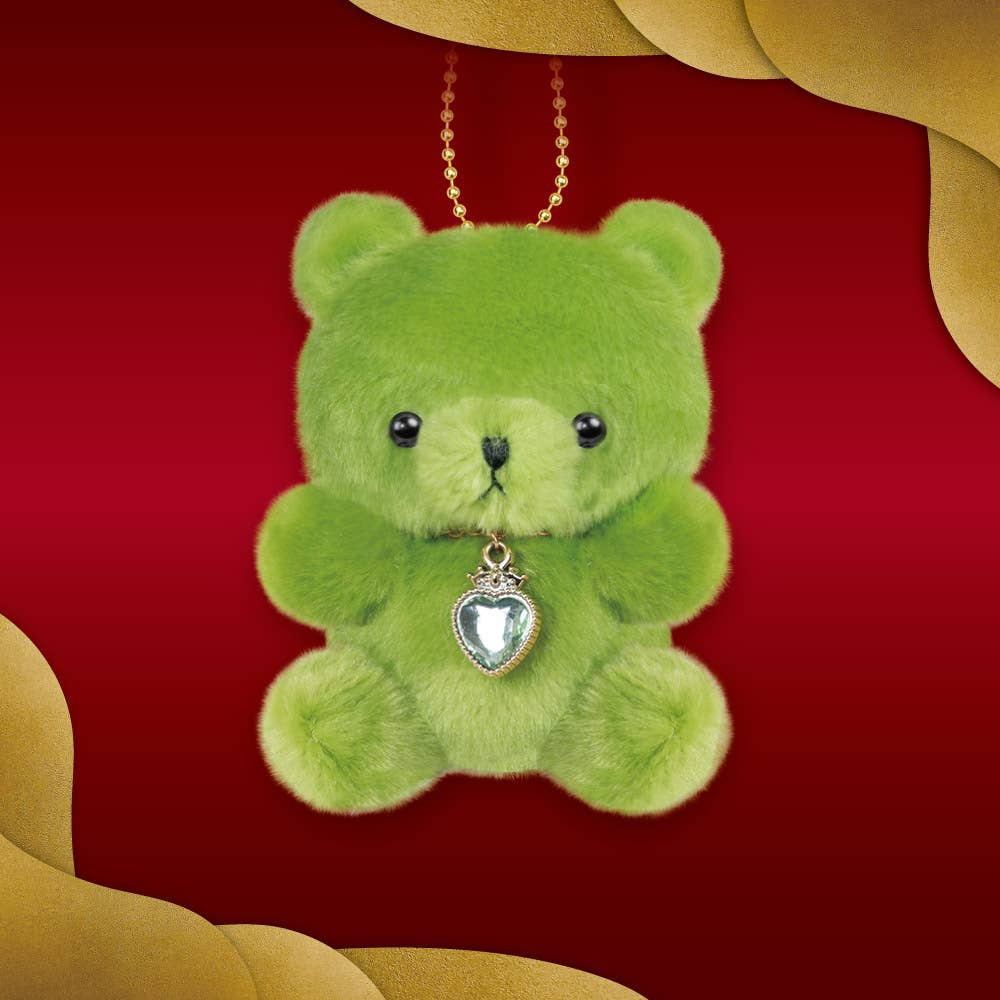 【JAPANESE KEYCHAIN】HAPPY BIRTHCOLOR RICH BEAR HEART CROWN