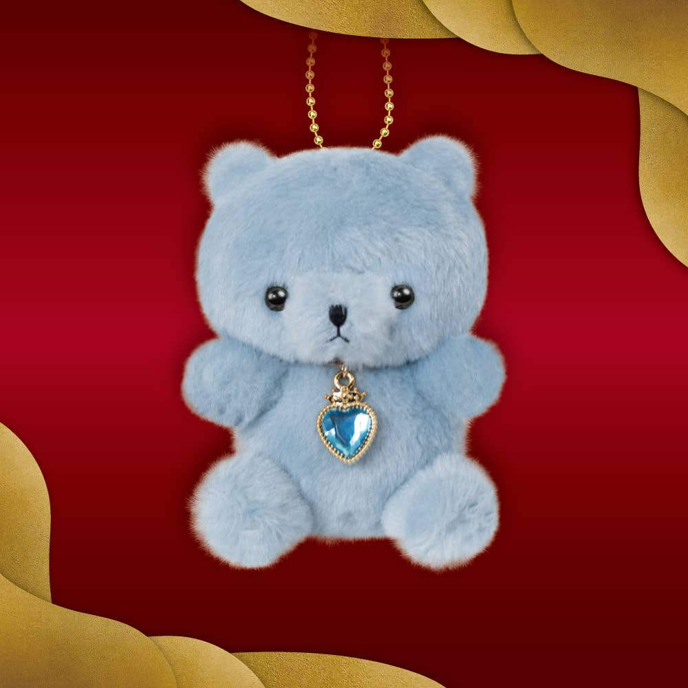 【JAPANESE KEYCHAIN】HAPPY BIRTHCOLOR RICH BEAR HEART CROWN