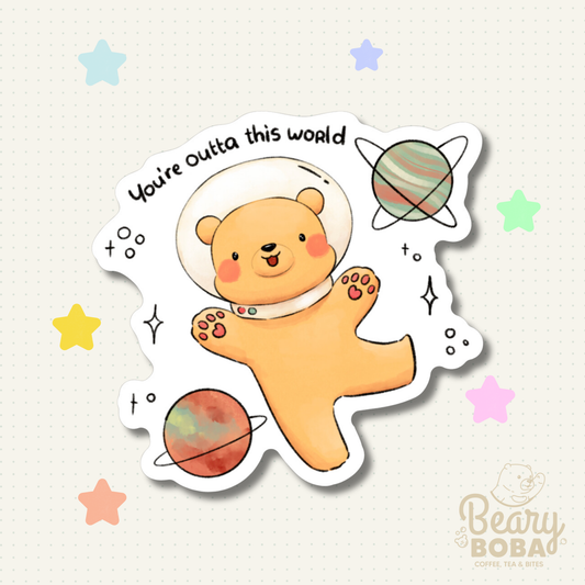 Space Beary | Astronaut Bear | Weatherproof Sticker