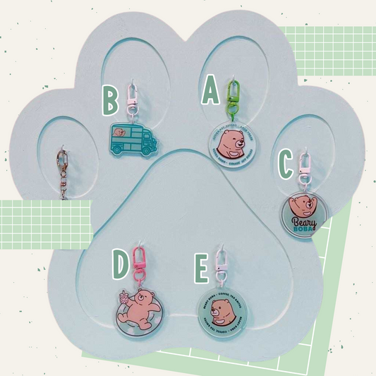 Beary Boba Simple Acrylic Keychains