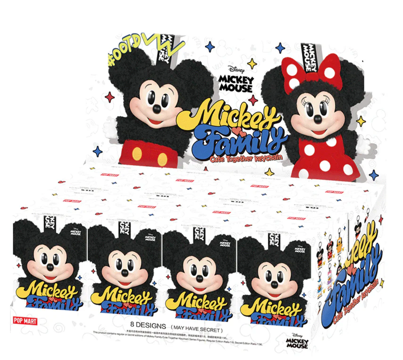 POP MART Disney Mickey Family Cute Together Series Plush Pendant Blind Box