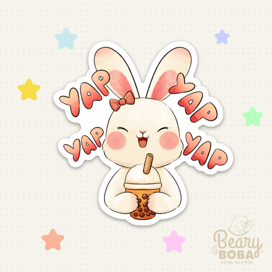 Chatty Bonnie | Yap Yap Yap | Weatherproof Sticker