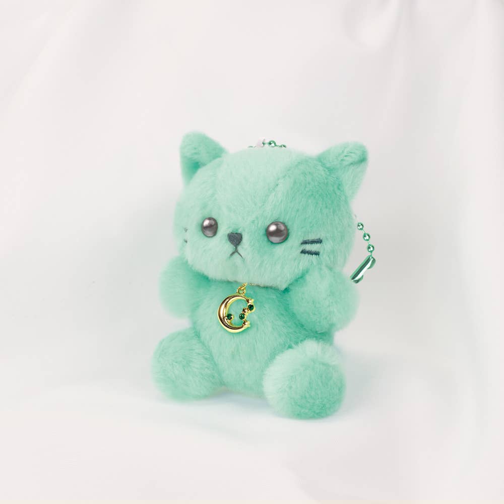 【JAPANESE KEYCHAIN PLUSH】HBC PASTEL CAT MOON