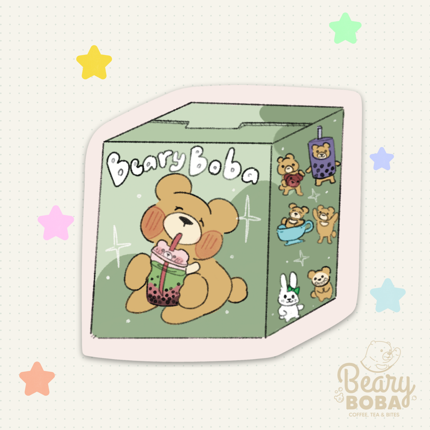 Blind Box Beary Fun | Vinyl Sticker | Weatherproof Sticker