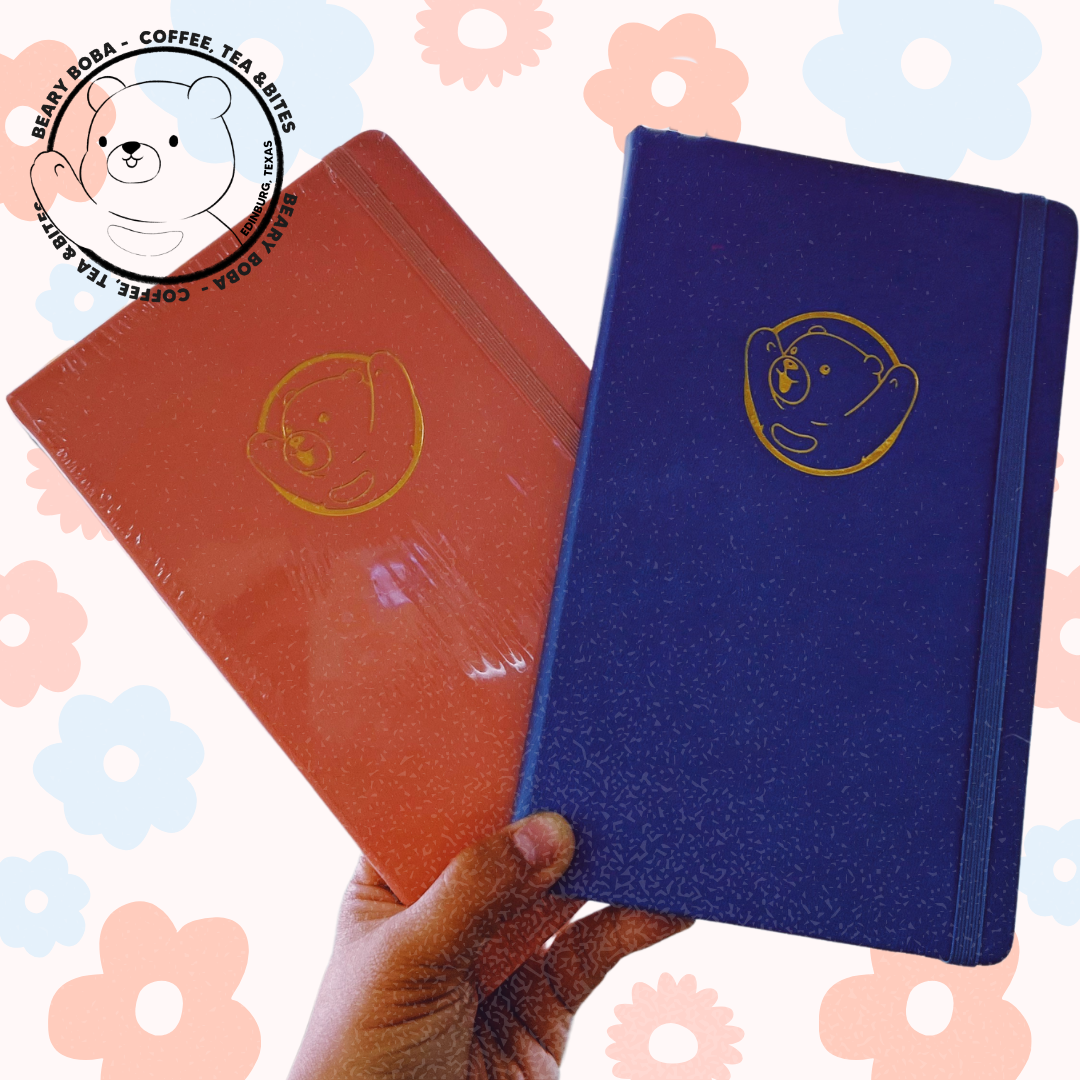 Beary Boba A5 Dotted Hardcover Notebook