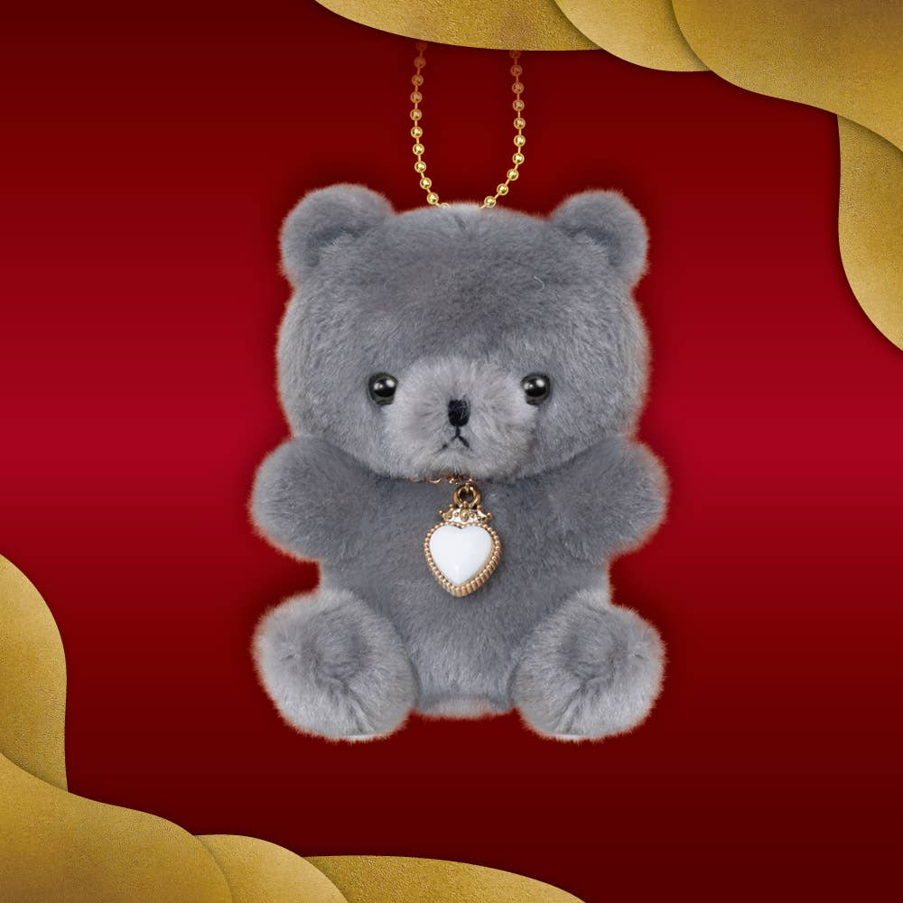 【JAPANESE KEYCHAIN】HAPPY BIRTHCOLOR RICH BEAR HEART CROWN