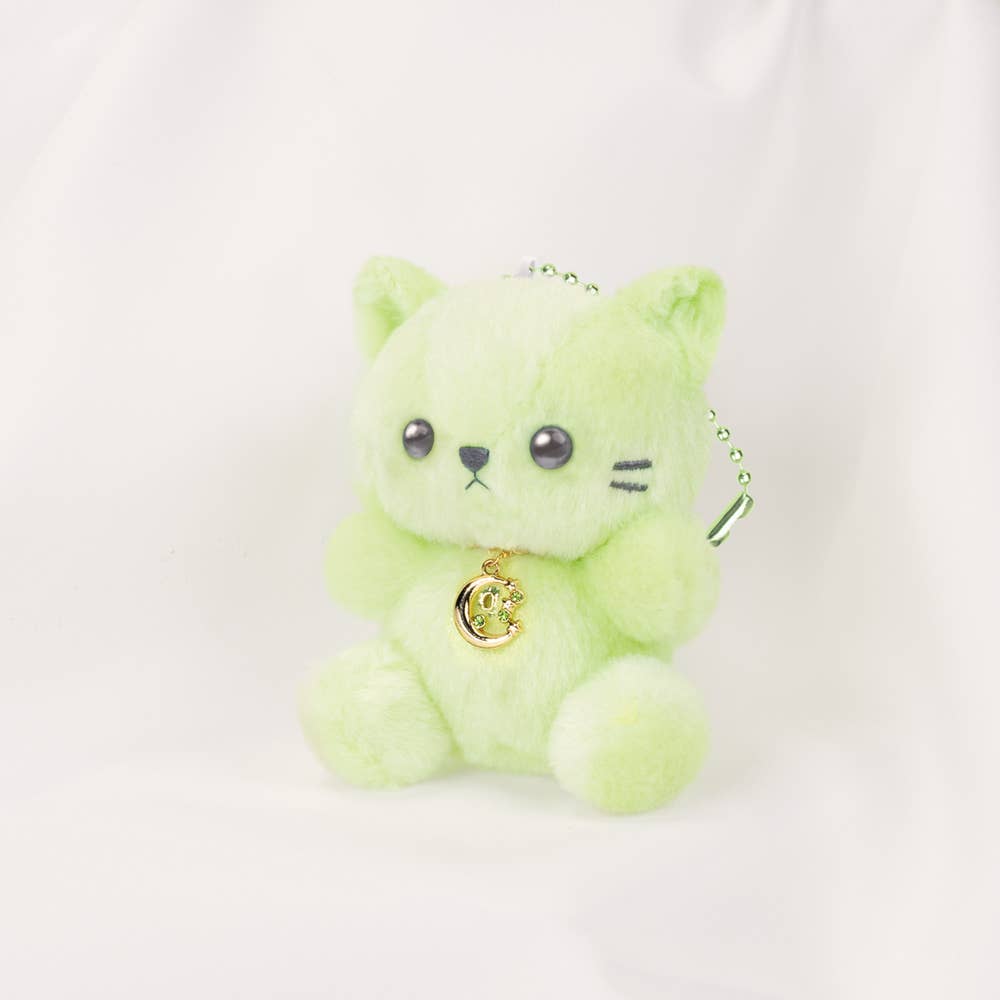 【JAPANESE KEYCHAIN PLUSH】HBC PASTEL CAT MOON