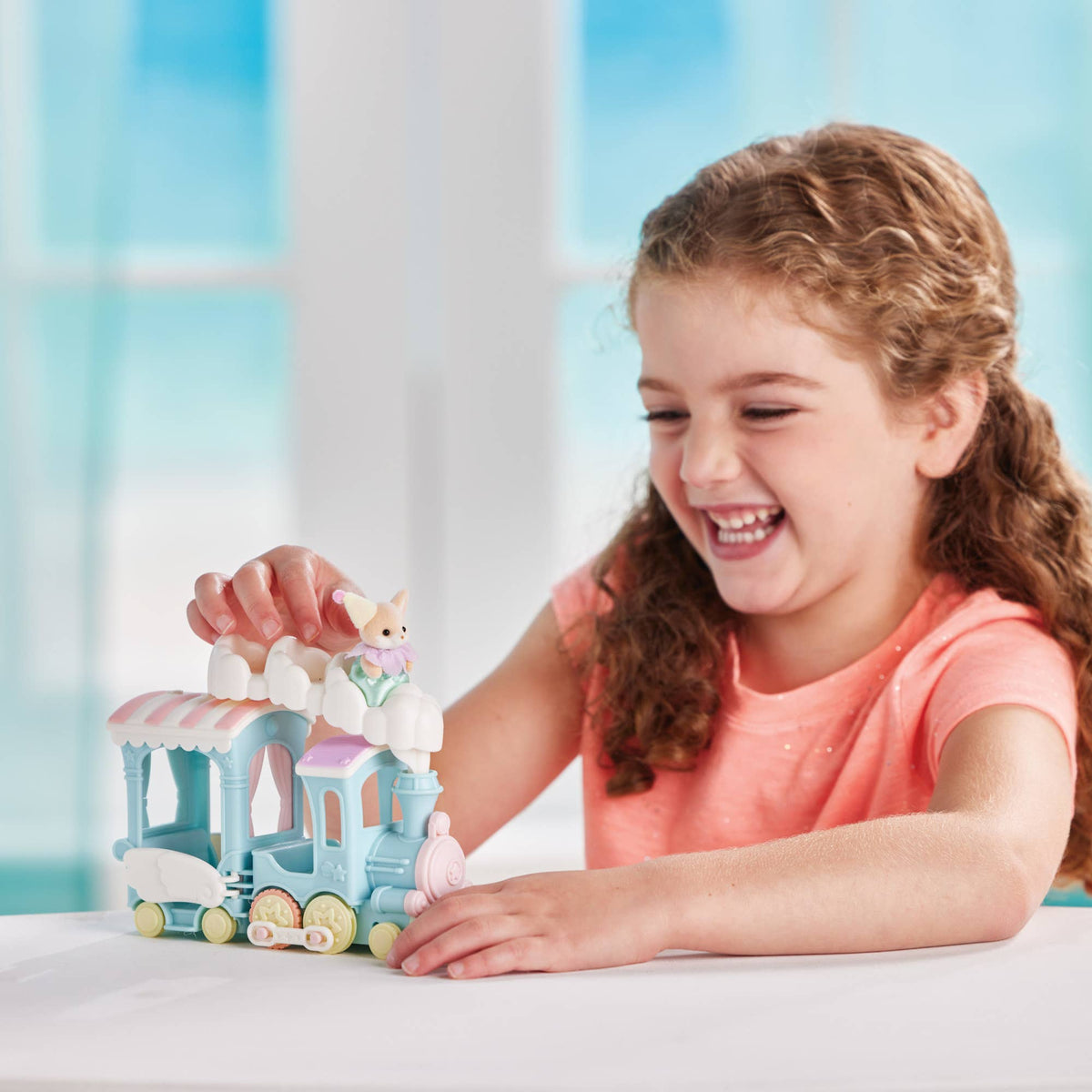 Calico Critters Floating Cloud Rainbow Train, Doll Playset