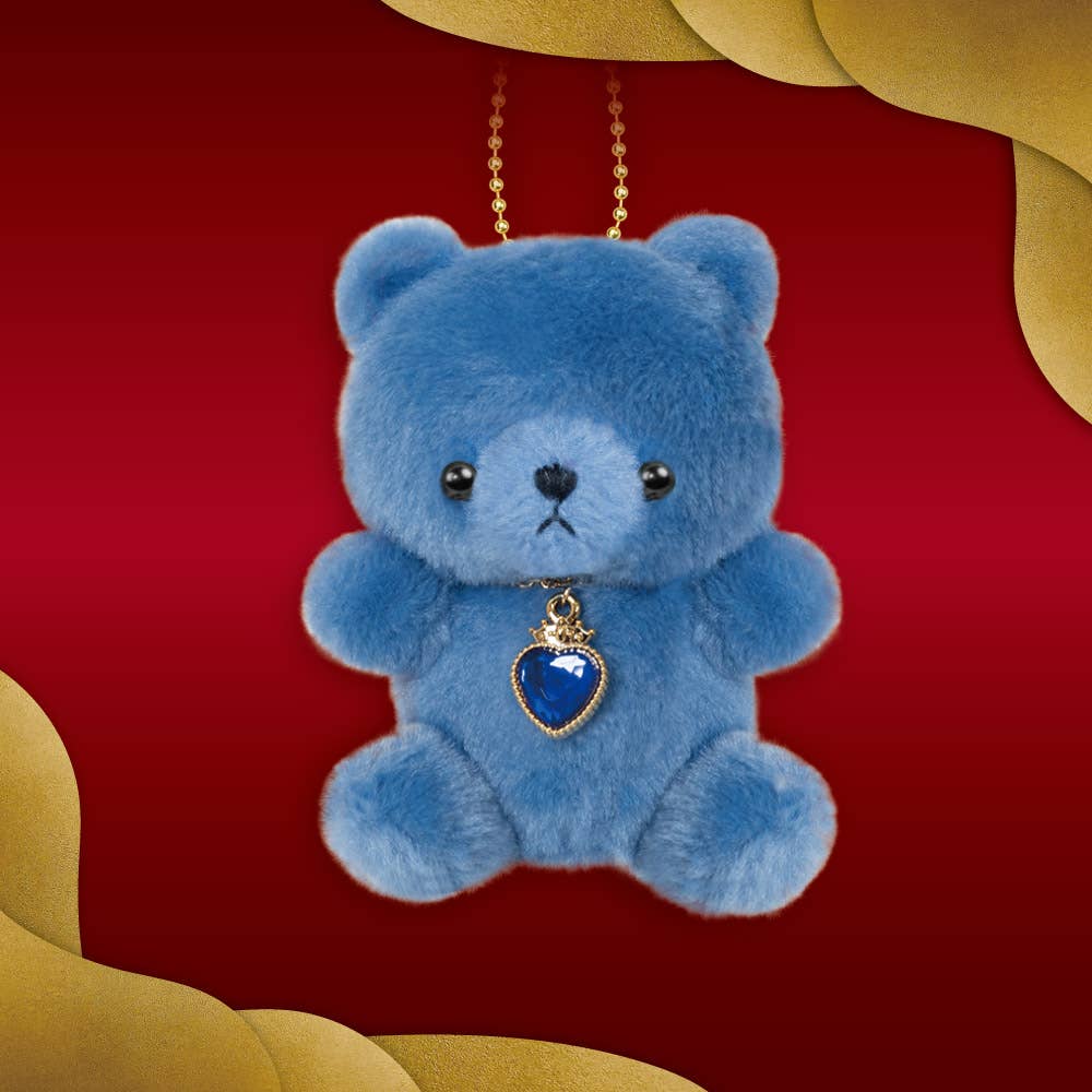 【JAPANESE KEYCHAIN】HAPPY BIRTHCOLOR RICH BEAR HEART CROWN