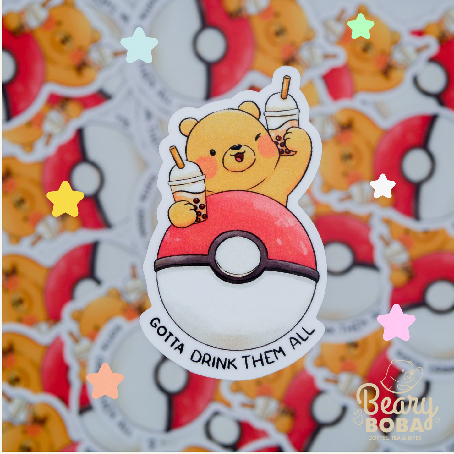 Gotta Catch them All |  Boba Collector | Weatherproof Sticker