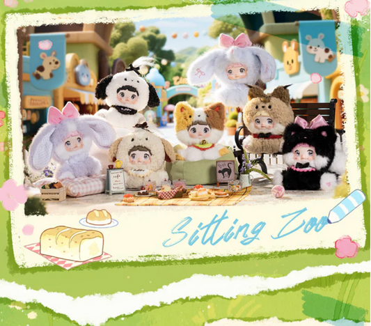 NOMMI Sitting Zoo Series Plush Dolls, Blind Box