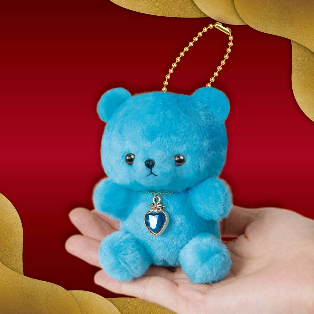 【JAPANESE KEYCHAIN】HAPPY BIRTHCOLOR RICH BEAR HEART CROWN